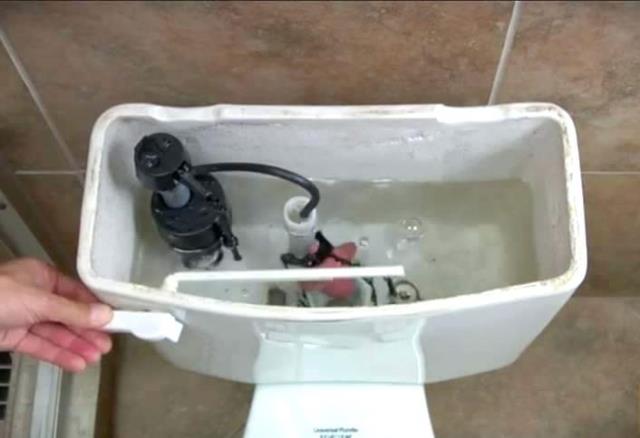 Replaced flush valve on guest toilet. Replaced flush valve on guest toilet.