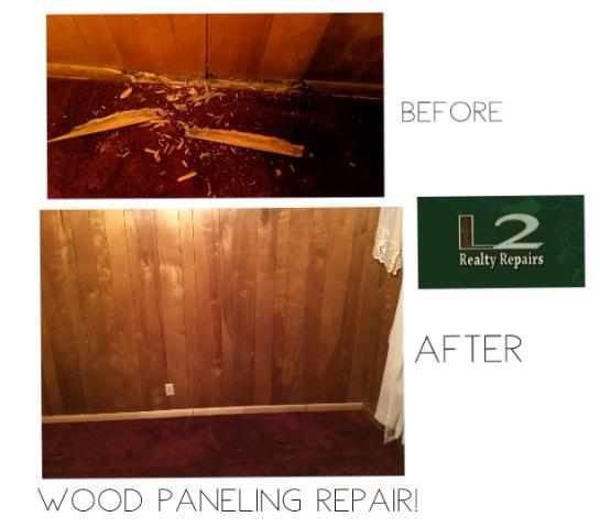 Repaired wood paneling and some other miscellaneous repairs. Repaired wood paneling and some other miscellaneous repairs.