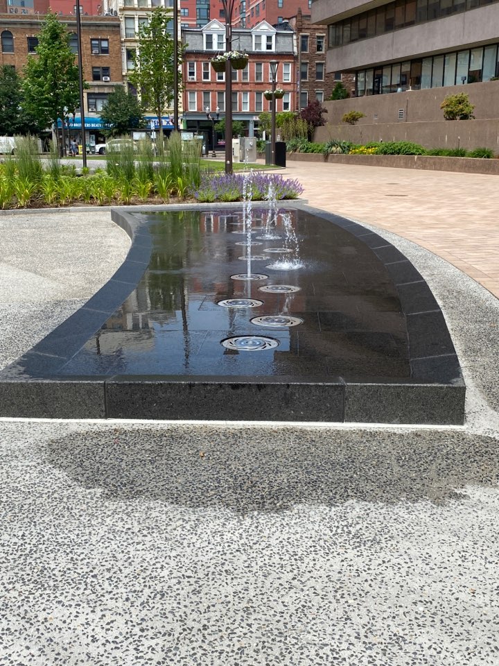 Stamford, CT - Fountain is up and running! Beautiful place to stroll around right outside our building in downtown Stamford. Stamford, CT - Fountain is up and running! Beautiful place to stroll around right outside our building in downtown Stamford.
