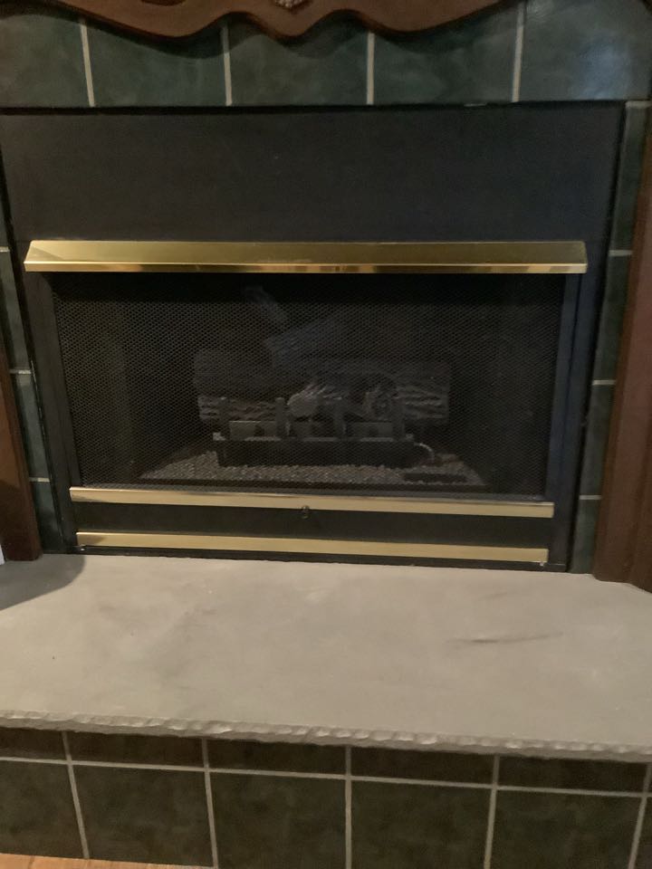 Sterling, VA - Before, Gas Log Fireplace Maintenance, Gas Log Fireplace Cleaning, Temco Fireplace Products, 
