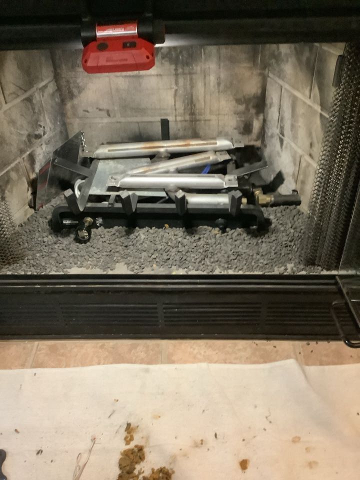 Alexandria, VA - Before, Gas Log Fireplace Maintenance, Rasmussen Gas Fireplace, CHILLBUSTER, Gas Log Fireplace Cleaning