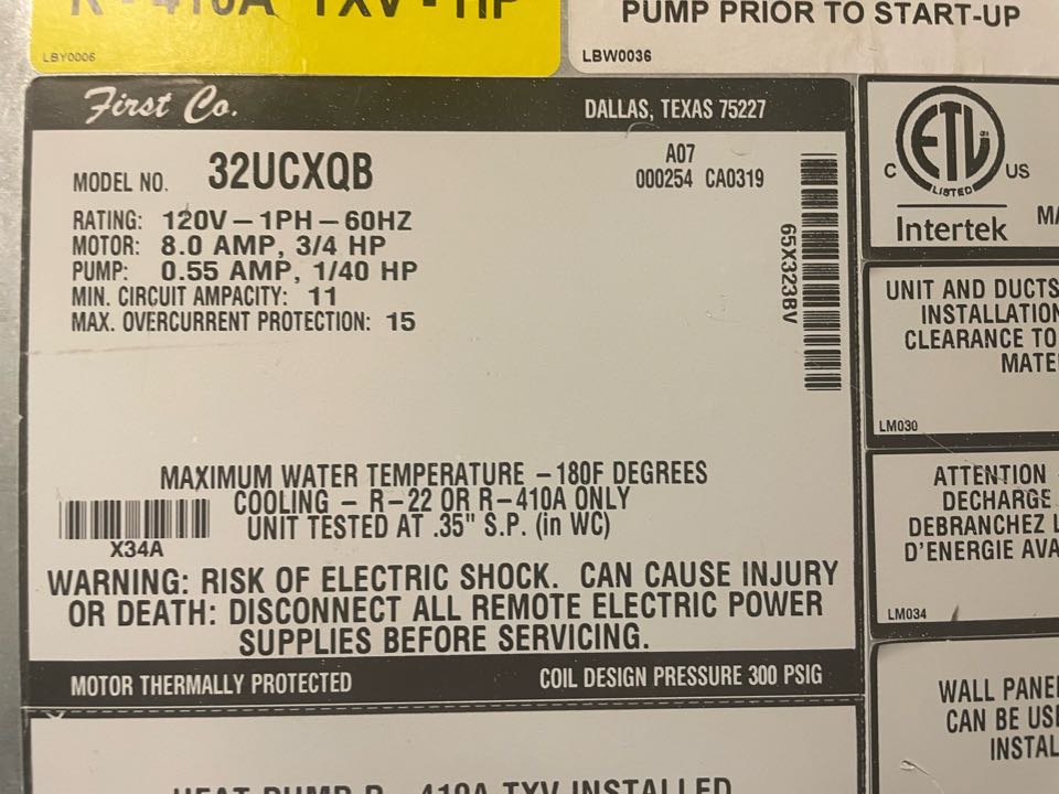McLean, VA - Perform heating tuneup on first company air handler, performed heating tuneup on Rinnai tankless water heater, Estimate to replace condensation neutralization filter.