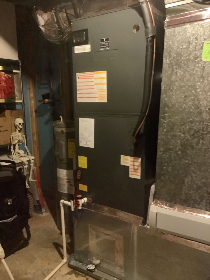 Great Falls, VA - Before, Maintenance Agreement, Service Contract, Amana Heat Pump, Heat Pump Maintenance, Summer Cooling Tuneup, Outdoor Unit Leveling 