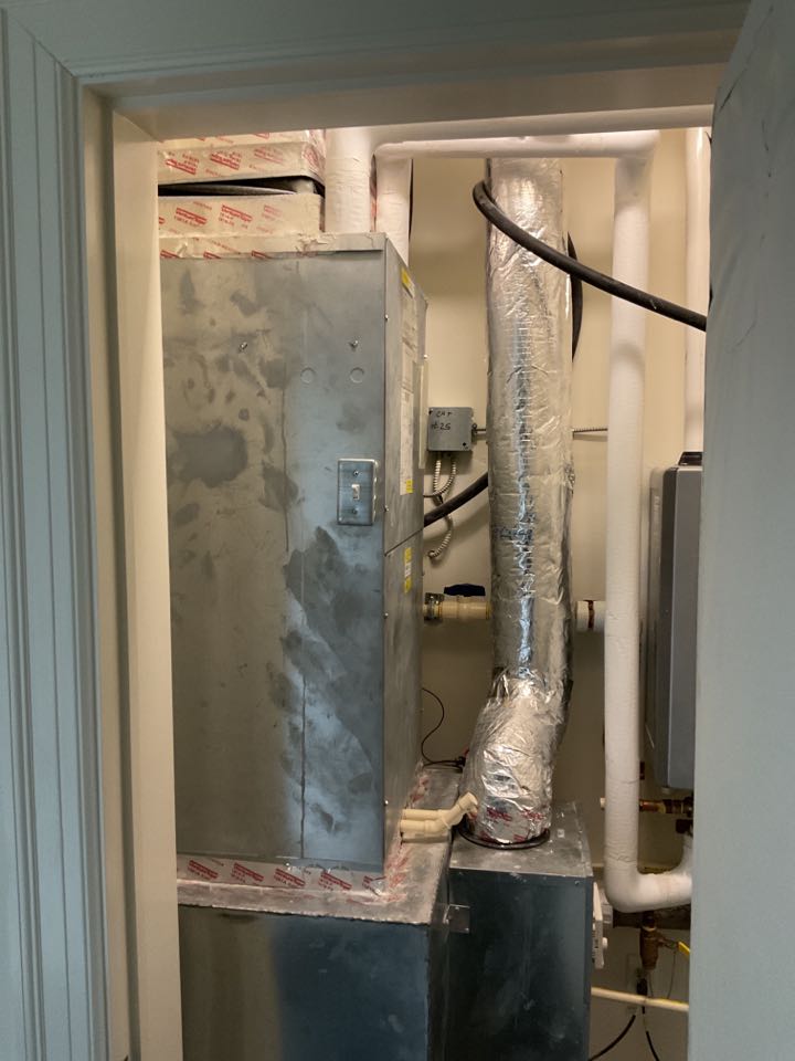 McLean, VA - Perform maintenance service and cleaning of First Company air handler with hot water heat.