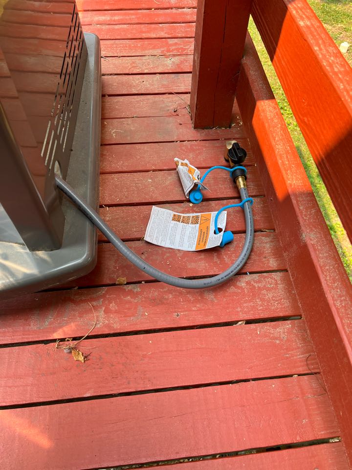 Great Falls, VA - Installing propane grill. No more propane tanks for gas grill. 