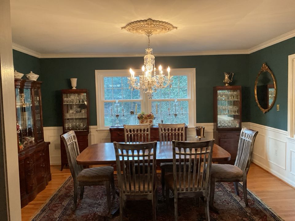 McLean, VA - Electrician, master electrician, chandelier, crystal chandelier, clean crystal chandelier.