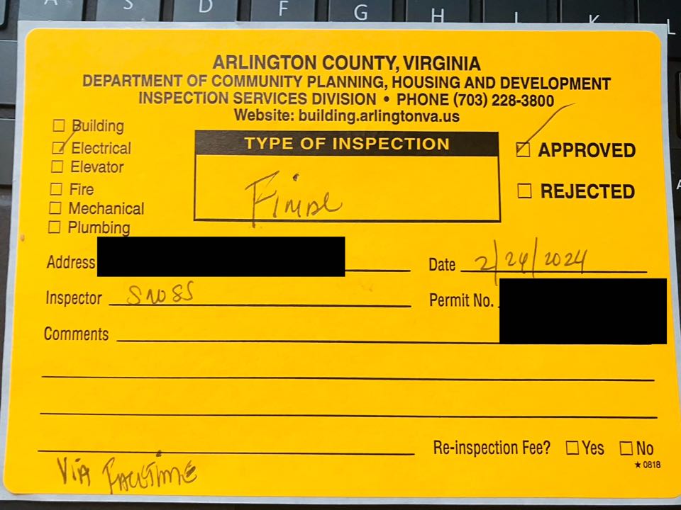 Arlington, VA - Electrician, master electrician, house remodel, house rewire, add sub panel, replace main panel, add recessed lights, replace recessed lights, dimmer switches, LED dimmer switches, add outside outlets, add outside lights, add cable jacks, add HDMI cord, heavy up, Leviton, Luton, kitchen remodel, bathroom remodel, permit, Arlington