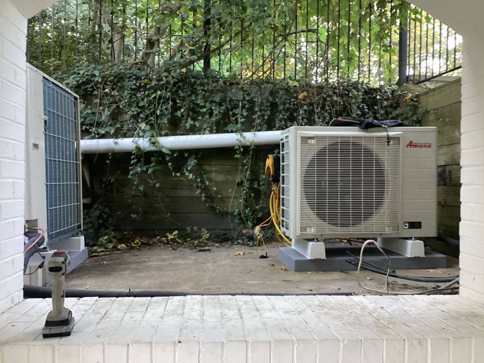 McLean, VA - New Install, New Installation, New System, New Air Conditioner, New Ac, New Air Conditioning, Communicating System, Side Discharge Outdoor unit, Puron, Quiet Outdoor. HVAC tax credit, tax rebate.