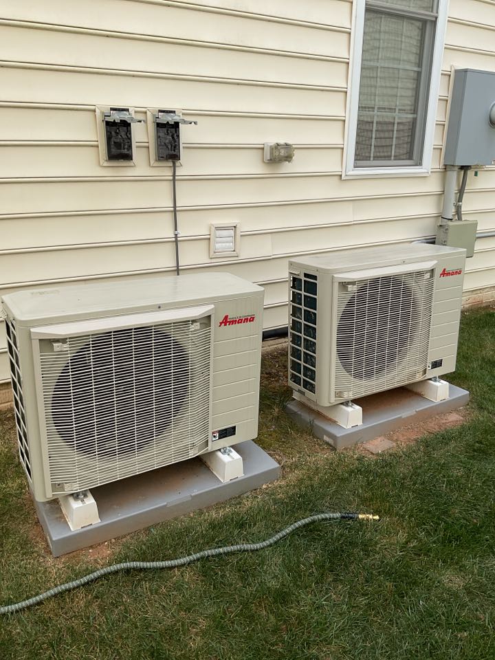 Haymarket, VA - Electrician, master electrician, HVAC, spring maintenance, leaking condensate line, Amana, sump pump, faucet.