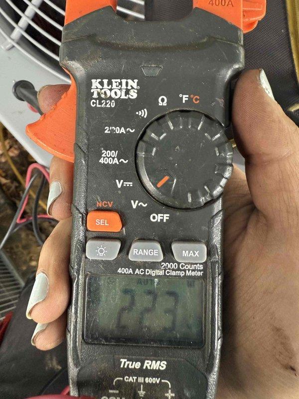 Completed installation of a Bryant 1.5-ton 15 SEER heat pump system (model GH5SAN518) with R454B refrigerant and Bryant FMA5L24 air handler with 8kW heat pack. Performed electrical testing to verify proper voltage readings and amp draw, flushed existing refrigerant lines, installed outdoor disconnect and whip, and disposed of old equipment according to EPA guidelines.