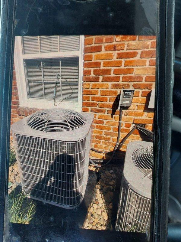 Completed full commercial HVAC system installation including Bryant GA4SAN52400 air conditioning condenser unit and BCRMA2124S3N3 ADP fan coil. Installed condenser unit on exterior gravel pad with proper mounting and positioning against brick wall. Fabricated and installed custom sheet metal ductwork to connect new fan coil to existing duct system. Installed electrical disconnect switch, whip, and fuses for both indoor and outdoor units. Wired system to existing electrical panel and labeled new circuits accordingly. Verified all electrical connections, tested system startup and operation, and confirmed proper airflow and cooling performance throughout.