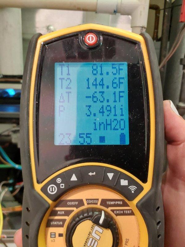 Installed Bryant 927TA66100V21 two-stage gas furnace with 96% AFUE rating, featuring variable-speed constant torque ECM motor. Reconnected unit to existing evaporator coil, drain line, flue pipes, and gas line. Installed Bryant bypass humidifier with new water pad and completed combustion analysis testing, verifying proper temperature differential and system efficiency readings.