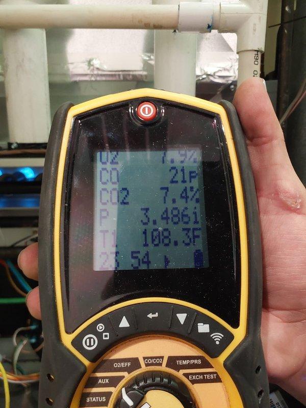 Installed Bryant 927TA66100V21 two-stage gas furnace with 96% AFUE rating, featuring variable-speed constant torque ECM motor. Reconnected unit to existing evaporator coil, drain line, flue pipes, and gas line. Installed Bryant bypass humidifier with new water pad and completed combustion analysis testing, verifying proper temperature differential and system efficiency readings.