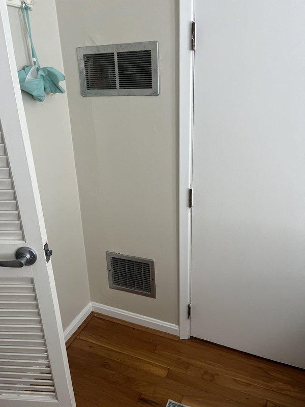 Completed estimate for mini split installation in upstairs area of Cape Cod style home with inadequate ventilation and insufficient return air circulation. Assessed existing HVAC system limitations, documented current vent configuration in upper level rooms, and provided recommendations for ductless mini split solution to address comfort concerns for family with newborn.