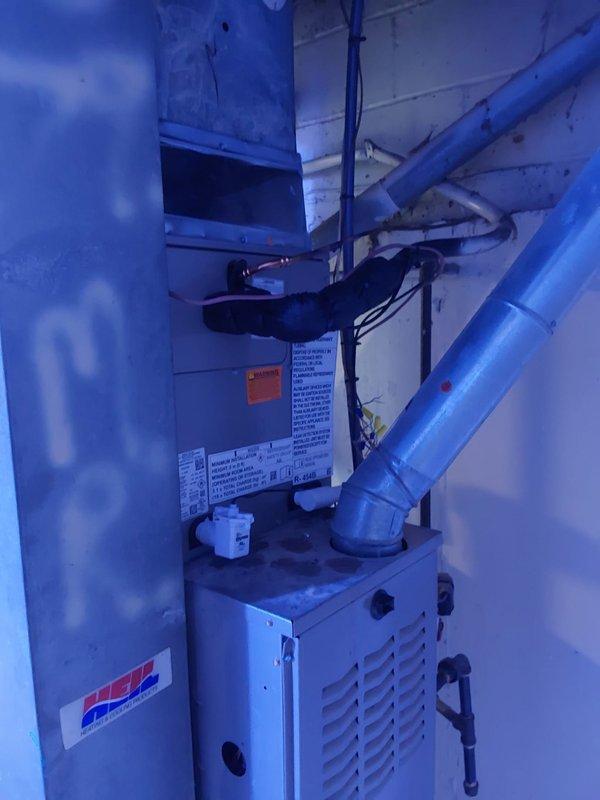 Completed commercial HVAC system upgrade by installing a Bryant GA4SAN530 2.5 ton 14 SEER condenser unit with R454 refrigerant and Bryant CVAVA3014 evaporator coil. Flushed and reused existing refrigerant lines, installed new outdoor disconnect and whip, and properly disposed of all old equipment per EPA regulations. System tested and operational with all components functioning to manufacturer specifications.