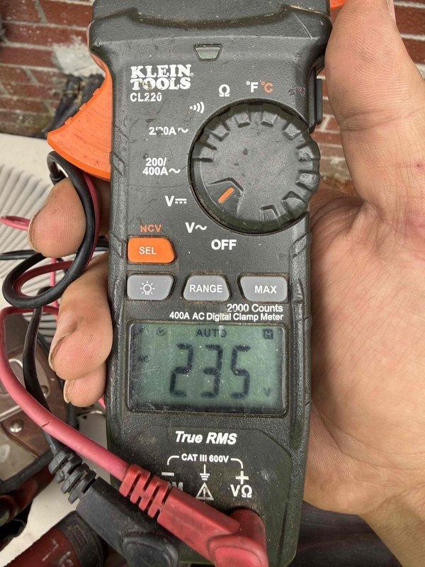 Completed full HVAC system replacement at commercial facility. Installed Bryant FMA5X1800AL air handler with 8 kW electric heat pack and Bryant GA4SAN51800N 1.5-ton 14 SEER condenser utilizing R-454B refrigerant. Fabricated and installed sheet metal connections to interface with existing supply and return ductwork. Flushed existing refrigerant lines to remove contaminants and reused for new system installation. Installed outdoor disconnect with whip, pad, and fuses for condenser unit. Performed system startup and charged unit to manufacturer specifications. Verified system operation with digital clamp meter, confirming 235-volt supply voltage. Utilized refrigerant manifold gauge set to measure and balance system pressures, achieving 128.4 PSIG on low side and 272.7 PSIG on high side with 132°F superheat and 6.9°F subcooling. System tested and operating within normal parameters. Obtained necessary permit for installation. Left existing equipment on-site per customer request for maintena