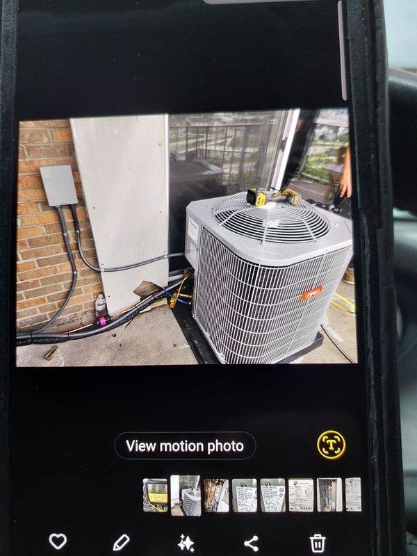 Completed full commercial HVAC system installation including Bryant GA4SAN524 air conditioning condenser unit and BCRMA2124S3N3 water fan coil units. Connected new equipment to existing water supply lines with appropriate pipe and fittings, installed new thermostat, and relocated condenser unit to ground level mounting location. Performed system startup, verified proper refrigerant pressures and temperatures using diagnostic equipment, and confirmed all components operating within manufacturer specifications.