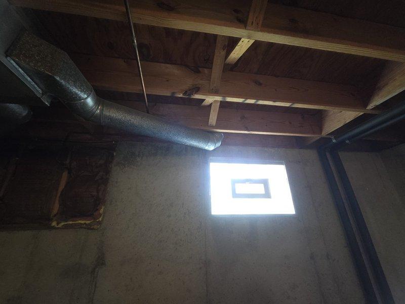 Conducted comprehensive assessment of existing HVAC system in basement utility area for air conditioning replacement estimate. Evaluated current furnace/air handler configuration, existing ductwork infrastructure including flexible and metal supply ducts, and overall system layout adjacent to water heater installation. Documented equipment specifications, spatial constraints, electrical service connections, and structural considerations for proposed AC unit replacement to provide accurate replacement recommendations and ensure proper system sizing for optimal performance.