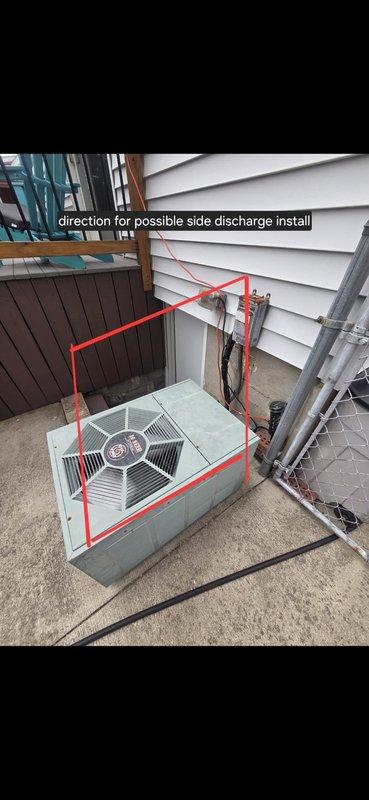 Conducted comprehensive site evaluation of existing outdoor condensing unit for system replacement estimate. Assessed current equipment configuration, including refrigerant line routing, electrical disconnect placement, and unit positioning on concrete pad. Documented installation constraints and evaluated feasibility of side-discharge configuration for replacement unit to optimize airflow and serviceability in the existing side yard location between structures.