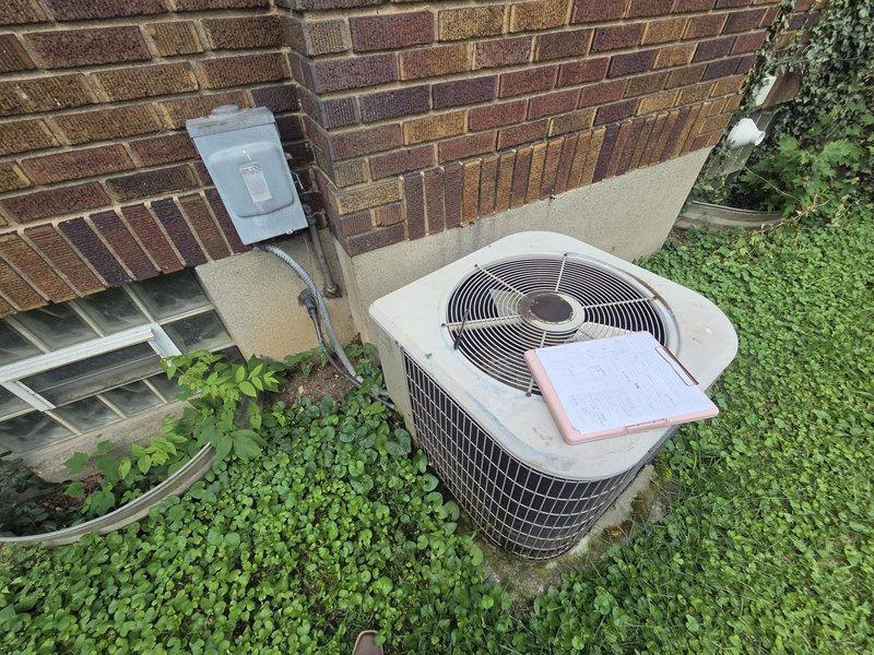 Performed estimate for complete HVAC system replacement at recently purchased residential property. Existing gas furnace and air conditioning unit are over 15 years old and currently non-operational. Assessed outdoor condensing unit showing significant age-related wear and deterioration, along with interior components requiring replacement. Documented equipment condition and provided replacement recommendations for both heating and cooling systems.