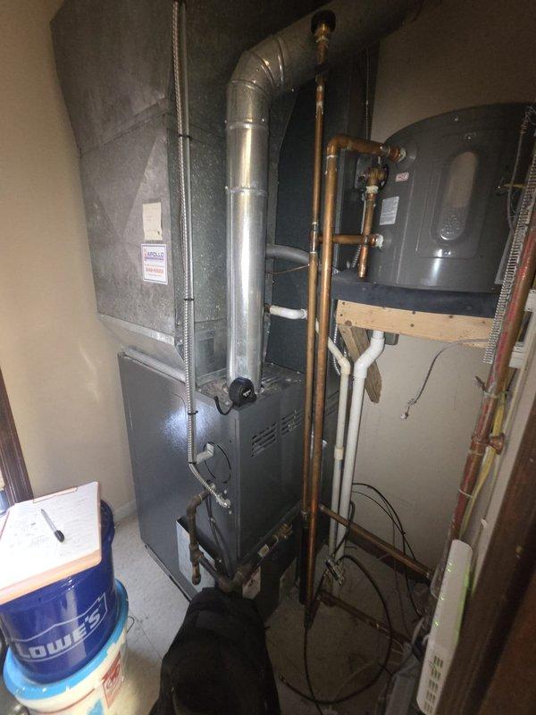 Completed comprehensive evaluation of existing R-22 split system experiencing refrigerant leak and loss of cooling capacity. Assessed indoor furnace unit and associated mechanical components in utility room, documenting equipment age, condition, and configuration. Provided detailed estimate for complete system replacement to address refrigerant leak and restore cooling functionality with updated equipment compliant with current refrigerant regulations.