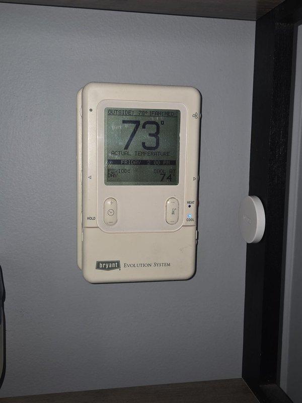 Completed estimate for complete HVAC system replacement in residential basement installation. Evaluated existing air handler unit with metallic ductwork and PVC condensate drainage system, and assessed current Bryant Evolution System programmable thermostat for compatibility with proposed replacement equipment.