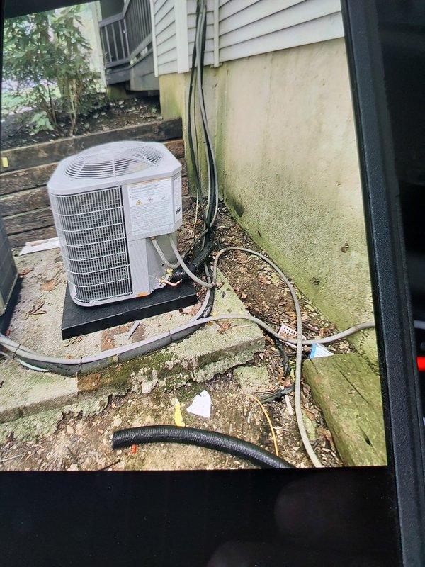 Completed full commercial HVAC system replacement including installation of one Bryant FMA5X024 air handler with 8KW electric heat pack and one Bryant GA4SAN524 5-ton condenser utilizing R454B refrigerant. Flushed existing refrigerant lines, fabricated and installed sheet metal connections to existing supply and return ductwork, installed outdoor disconnect with whip, condenser pad, and fuses. Removed and disposed of existing equipment per EPA specifications, obtained permit, and verified system operation with final testing showing proper electrical readings and refrigerant charge.