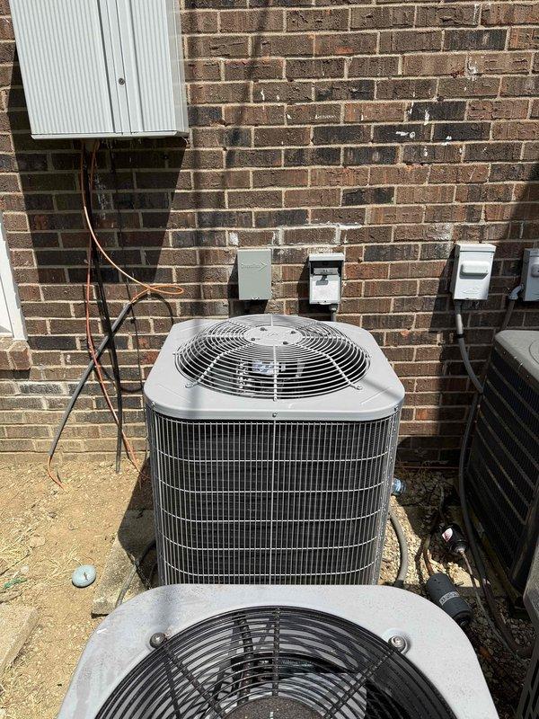 # HVAC Complete System Installation

Successfully completed a full commercial HVAC system replacement, installing a Bryant 2-ton 14 SEER condensing unit (model GA4SAN52400N), Bryant evaporator coil (CVAVA2414), and Bryant 80% efficiency gas furnace (800SB36070). The installation included flushing existing refrigerant lines to ensure system cleanliness and optimal performance.

Installed new electrical disconnect and whip to provide proper power supply and safety compliance for the outdoor condensing unit. Fabricated and installed custom sheet metal ductwork to seamlessly connect the new equipment to the existing supply and return air distribution system, ensuring proper airflow throughout the facility.

Removed and disposed of all existing HVAC equipment in accordance with EPA regulations, including proper refrigerant recovery and handling procedures. Secured all necessary permits and completed the installation to meet local building codes and manufacturer specifications.

Post-install