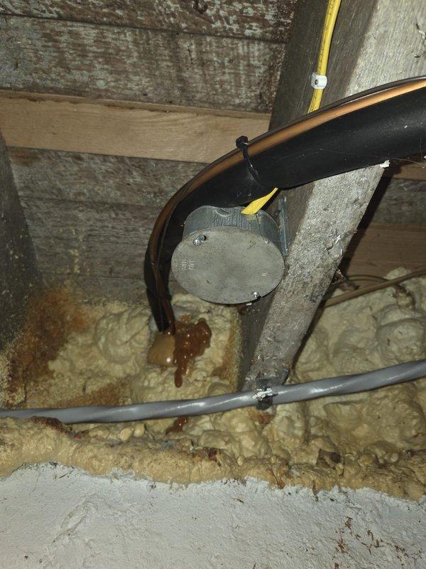 Conducted estimate for replacement of 13-year-old gas furnace and air conditioning system currently operating without issues. Inspected existing HVAC equipment in attic installation, including air handler unit, flexible and rigid ductwork, gas line connections, electrical components, and PVC condensate drain. Documented system configuration and provided replacement options to customer.
