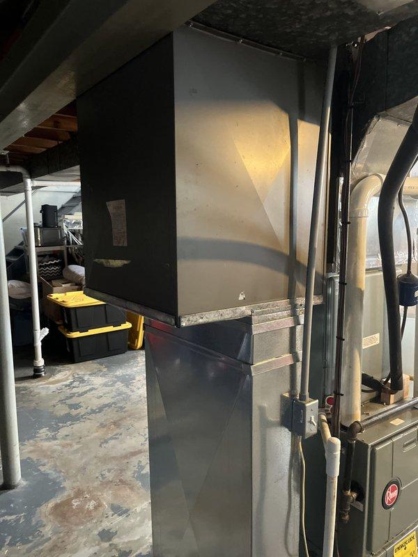 Conducted comprehensive system evaluation for complete HVAC replacement estimate. Existing furnace requires extensive repairs and air conditioning system has confirmed refrigerant leak. Documented current outdoor condensing unit installation with electrical disconnects and indoor air handler configuration to provide accurate replacement specifications and equipment sizing recommendations.
