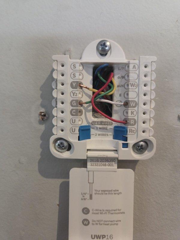 Provided estimate for complete HVAC system replacement due to existing R22 system with refrigerant leak causing loss of cooling capacity. Assessed current Goodman furnace installation and existing thermostat wiring configuration to determine replacement specifications and compatibility requirements for new equipment installation.