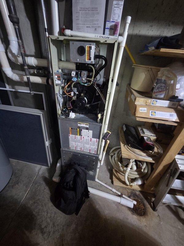 Conducted comprehensive estimate for complete HVAC system replacement of two aging residential systems. Evaluated existing equipment including 30-year-old gas furnaces and air conditioning units, with one furnace currently non-operational due to failed control board and compromised heat exchanger. Documented current equipment conditions through detailed photography of furnace installations, internal components, and mechanical configurations. Provided replacement options for dual system upgrade to address equipment failure, safety concerns from heat exchanger damage, and end-of-life status of existing units.