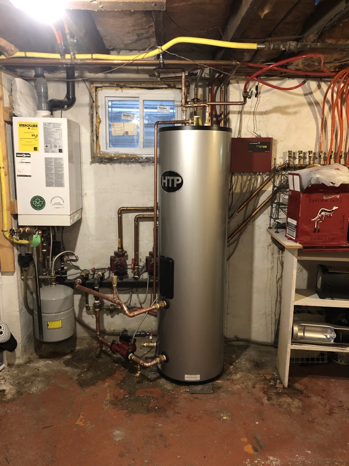 Supplied and installed indirect hot water tank 