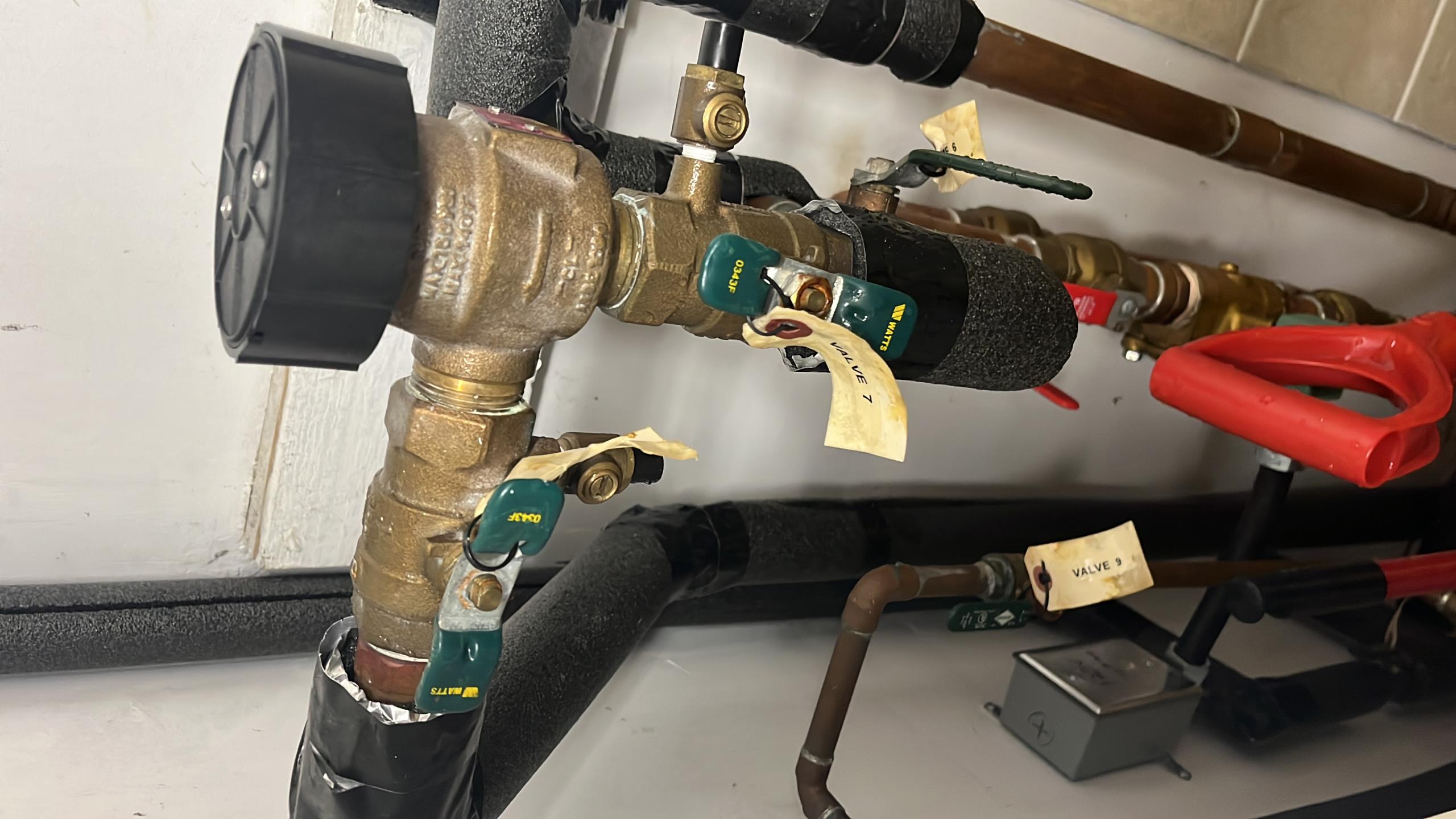 Repaired pressure vacuum breaker on irrigation system 