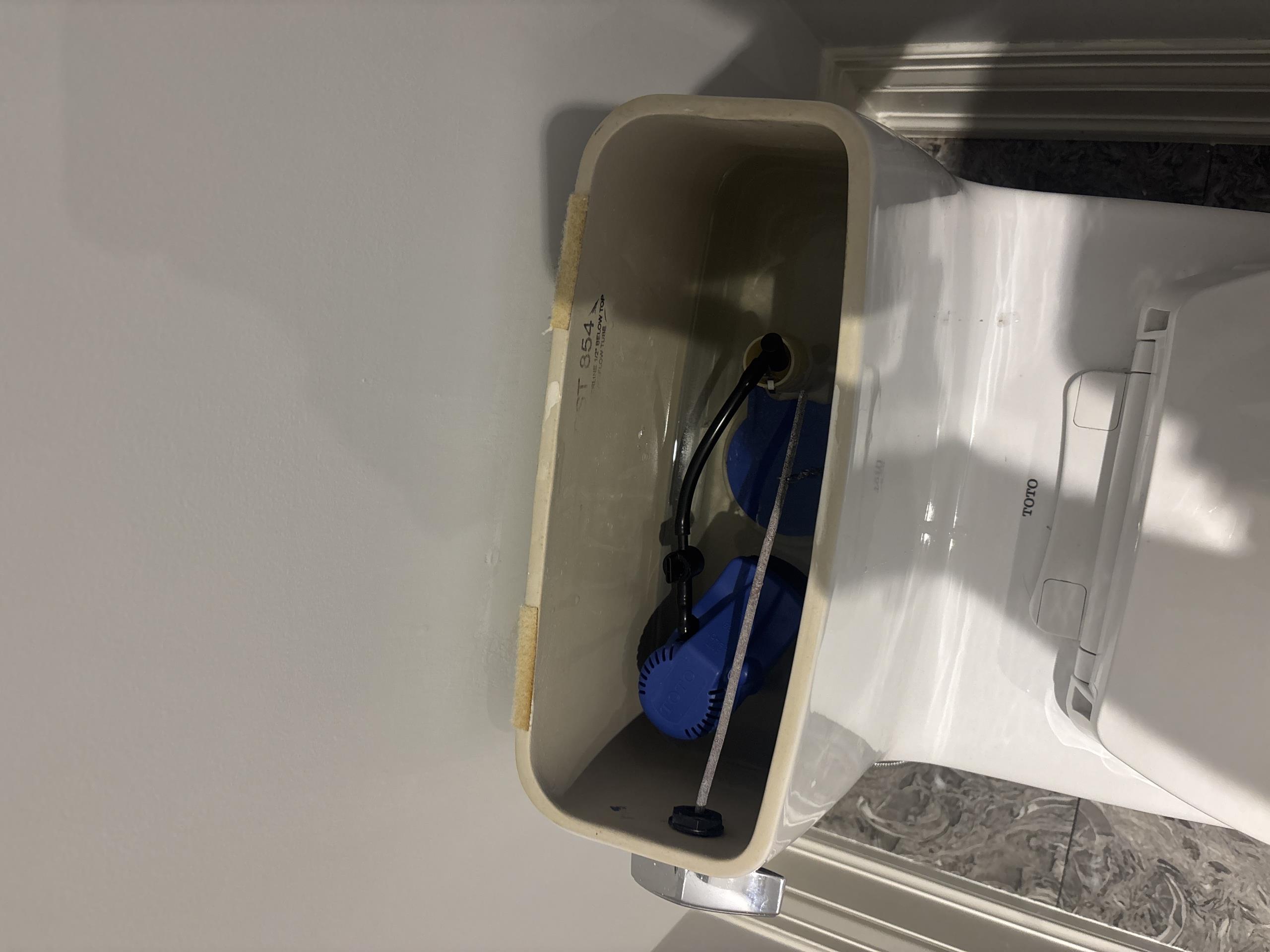 toilet makes a loud sound when it flushes