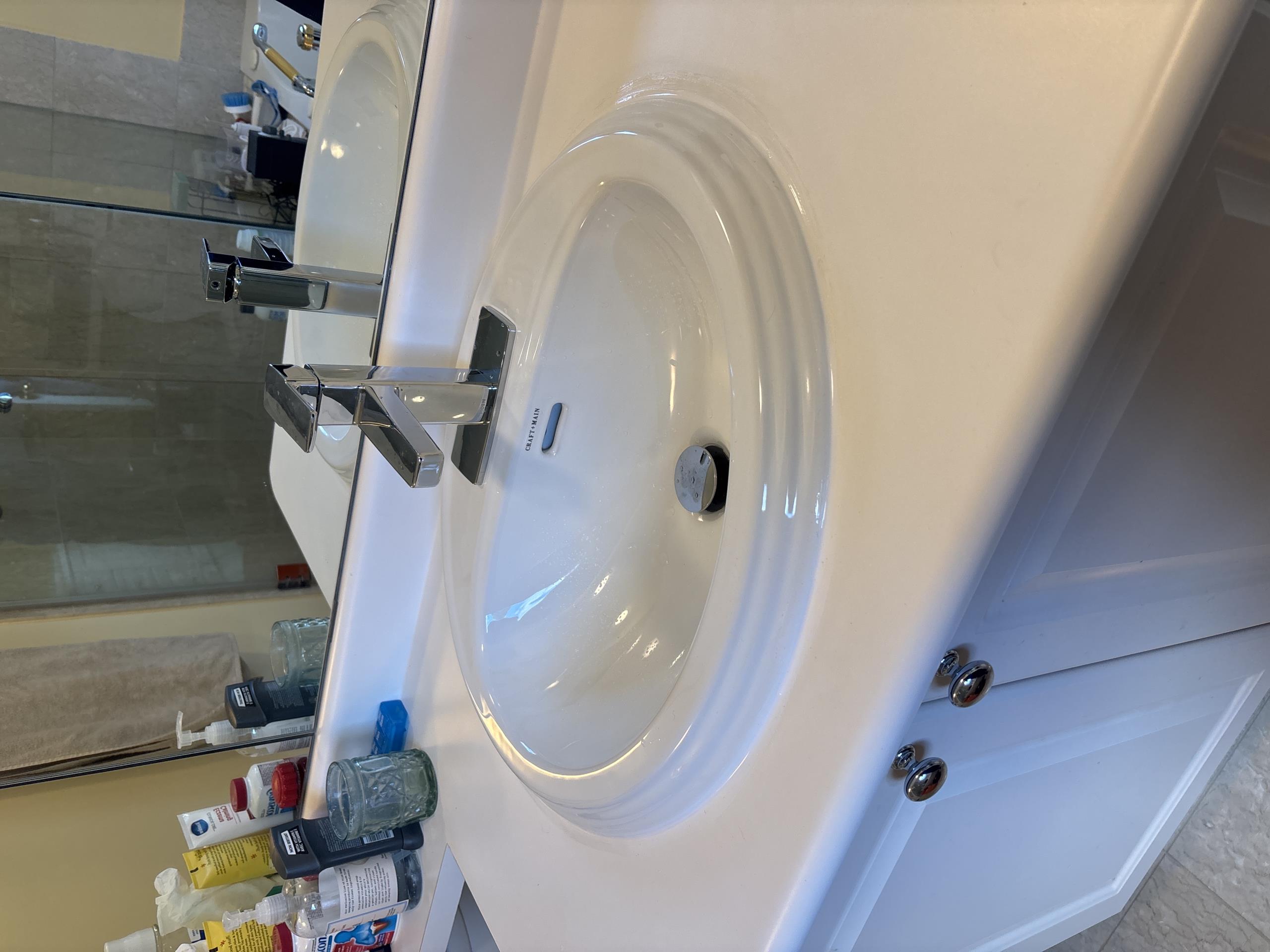 install new basin sinks & faucets 