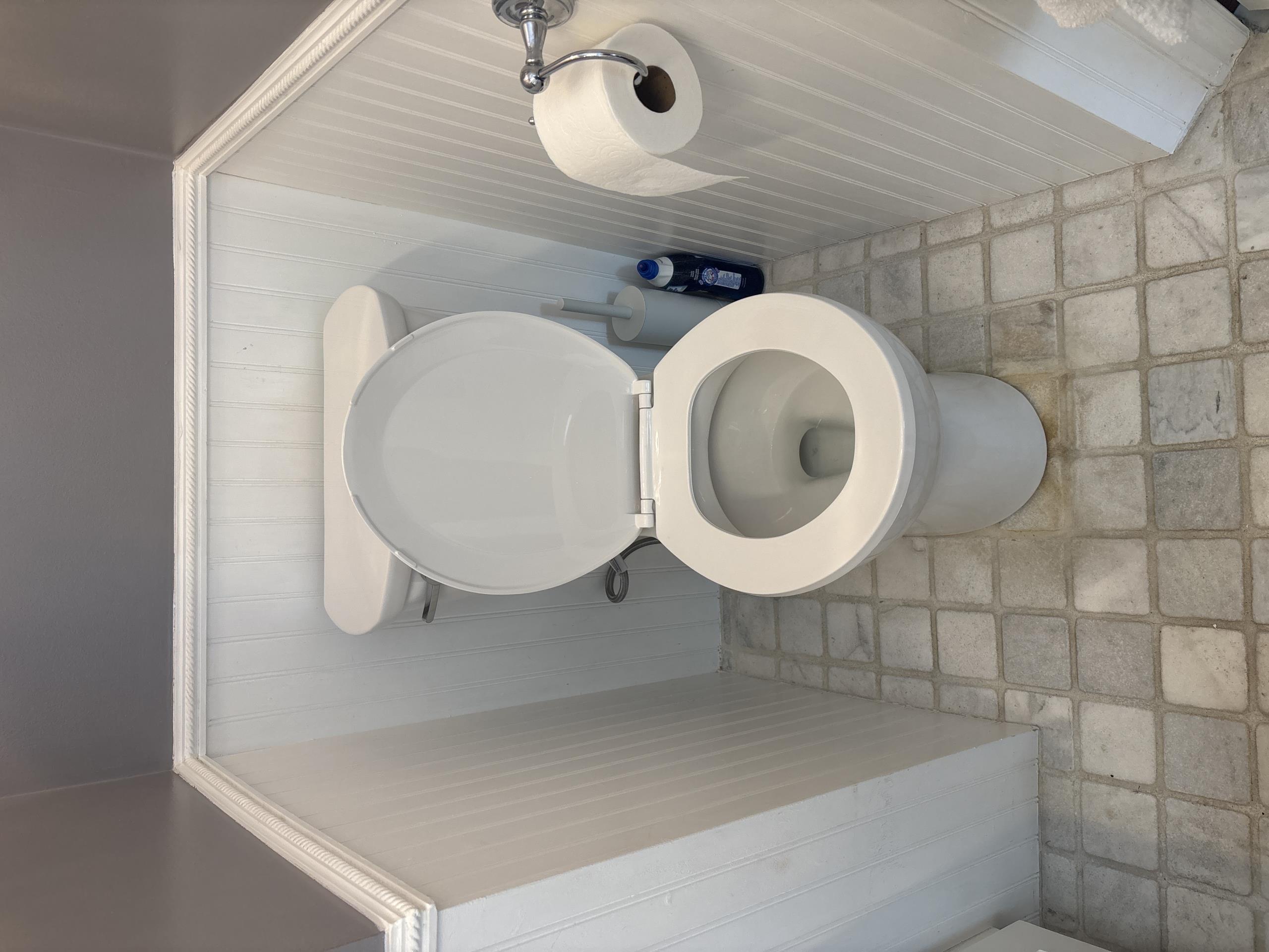 leak coming through the ceiling under the bathroom