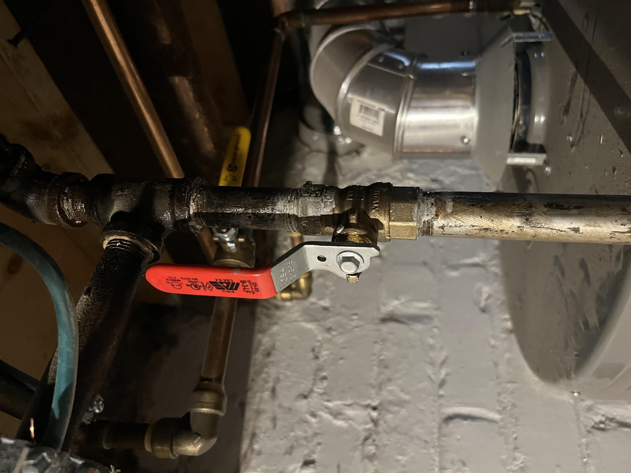 Replace Gas Shut Off Valve For Hot Water Tank