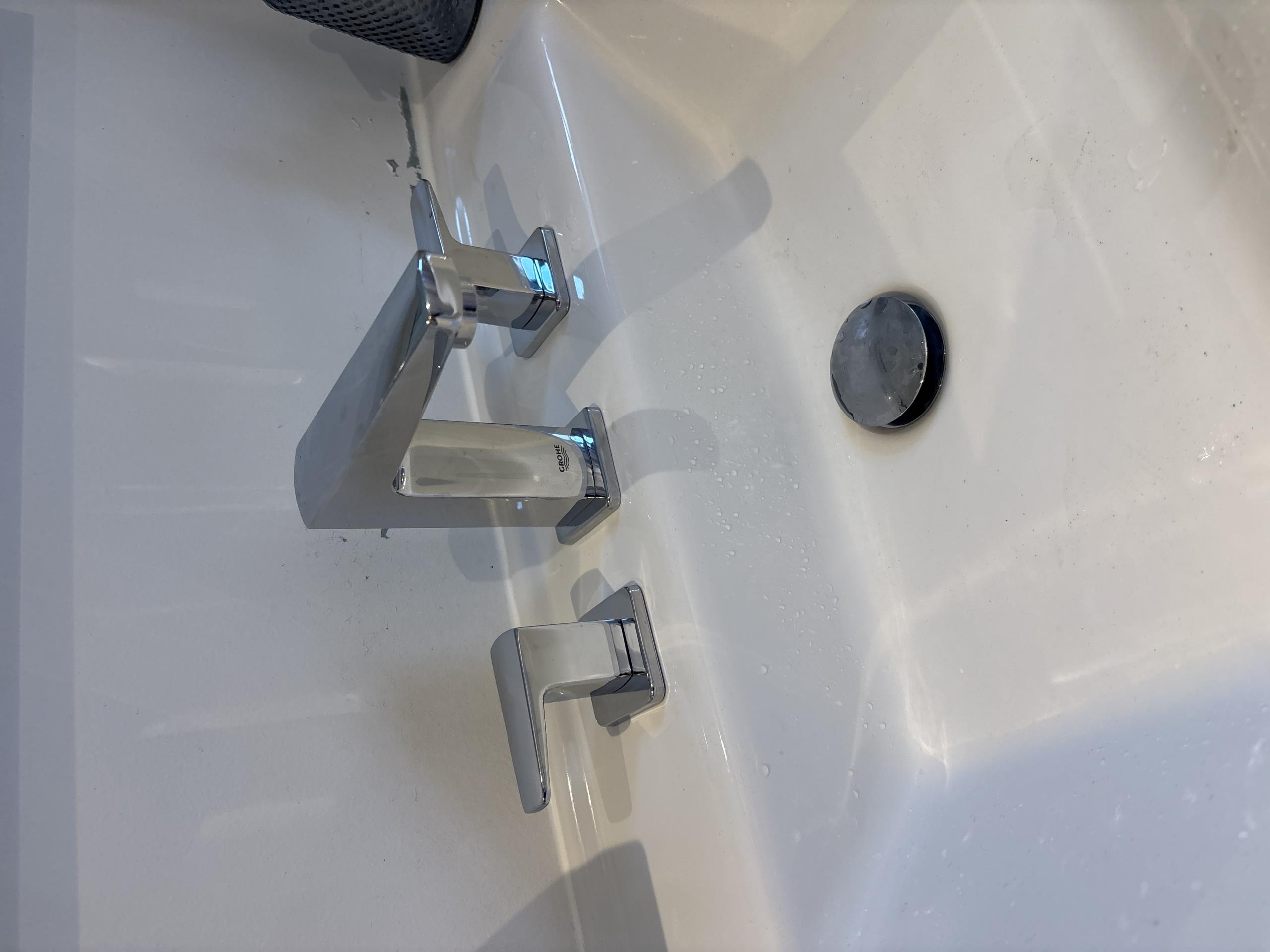 install customer supplied basin faucet