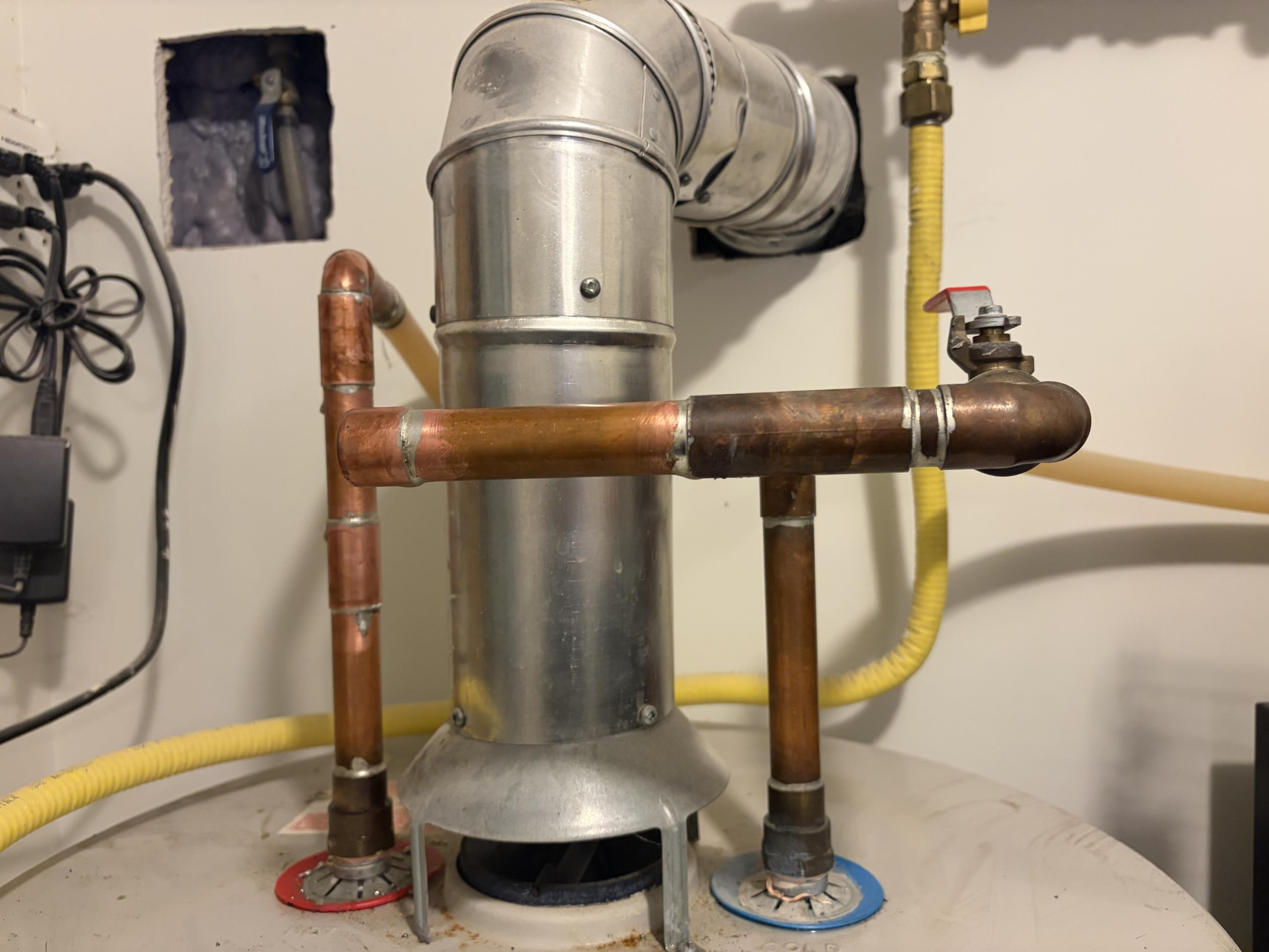 Repair Leak Above Hot Water Tank