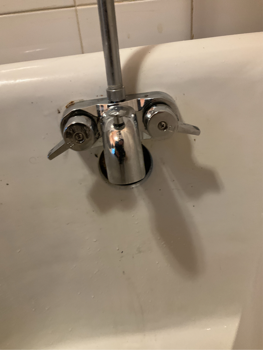 install customer supplied faucet on claw-foot tub