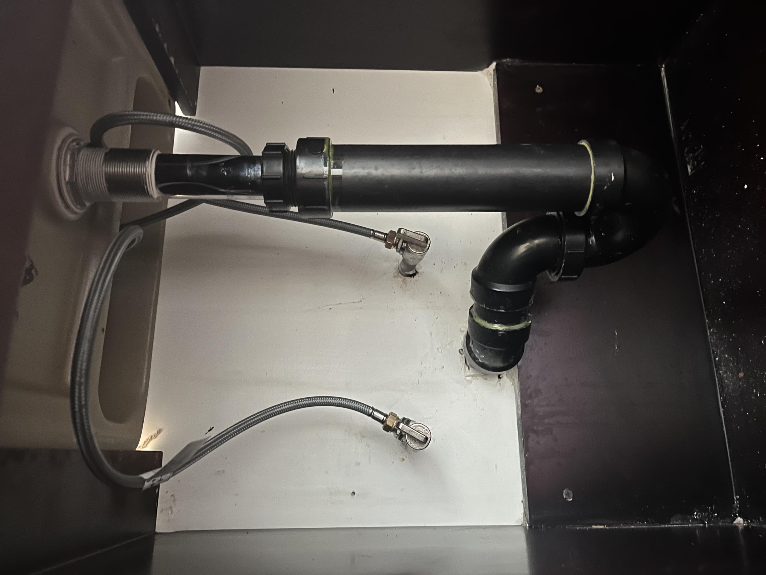 install customer supplied basin sink & faucet, and supply & install new bath tap