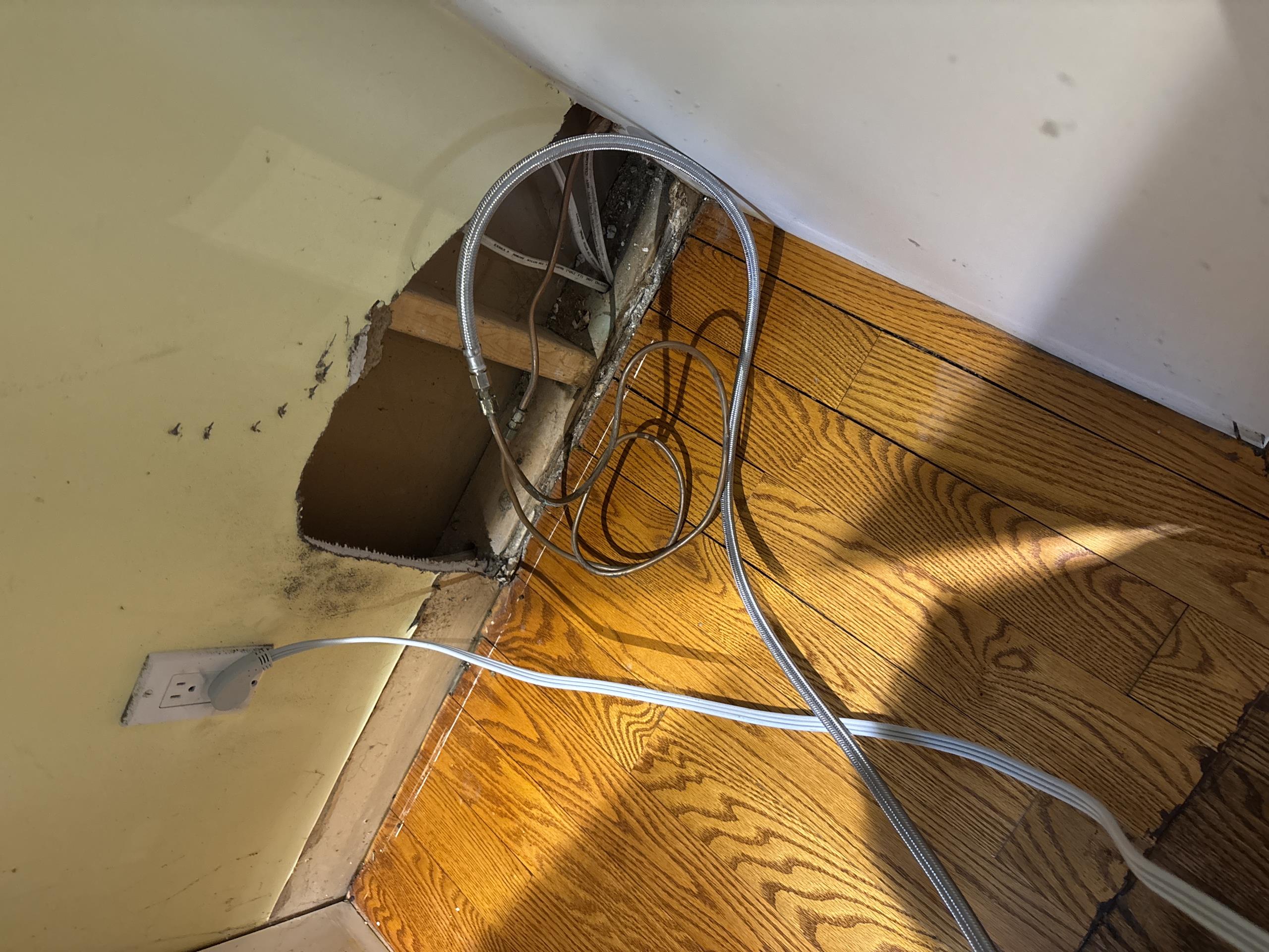 Hookup new refrigerator to water supply line