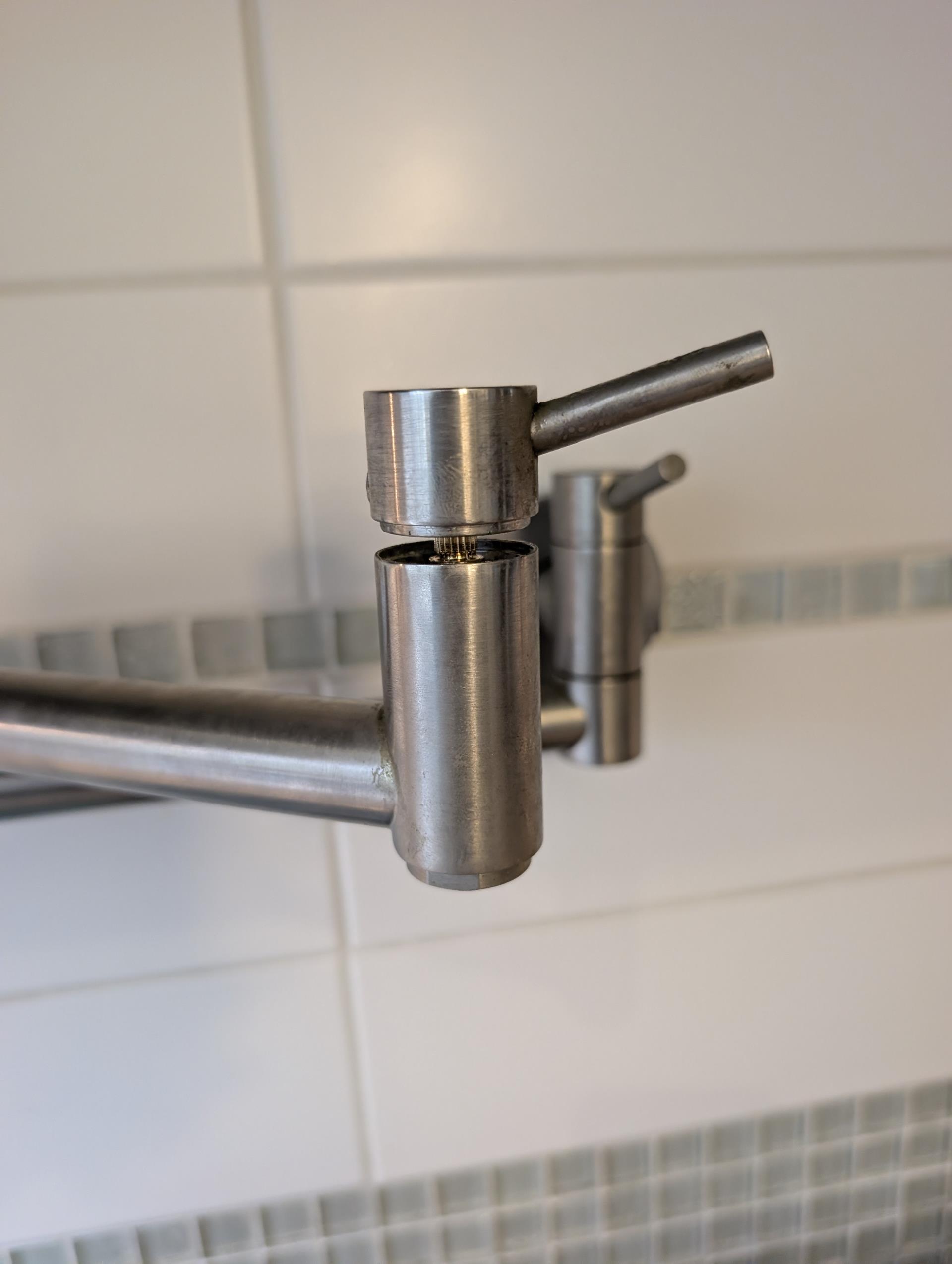 wc running, leaking kitchen faucet, other kitchen faucet handle is loose