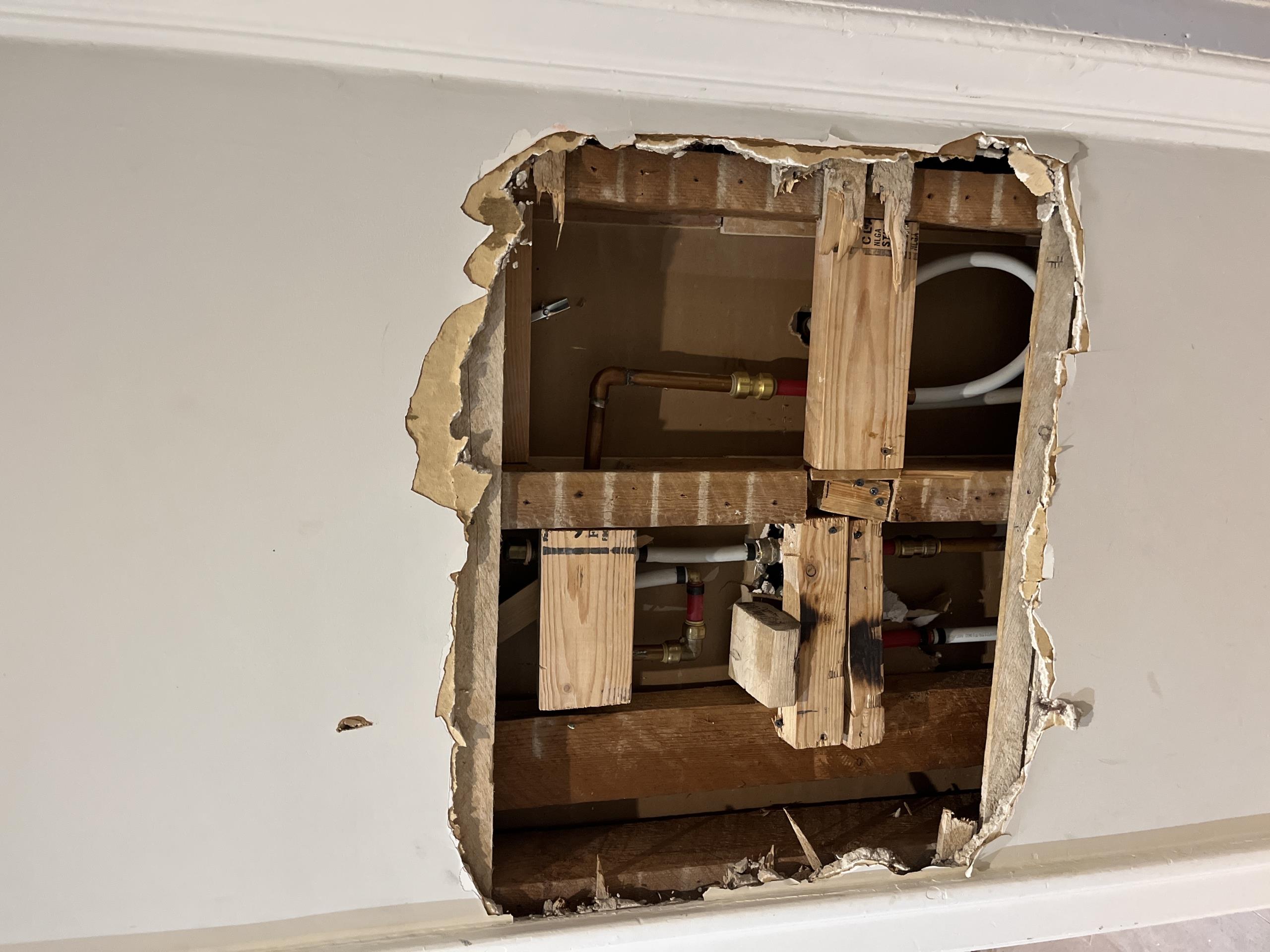Investigate leak through ceiling
