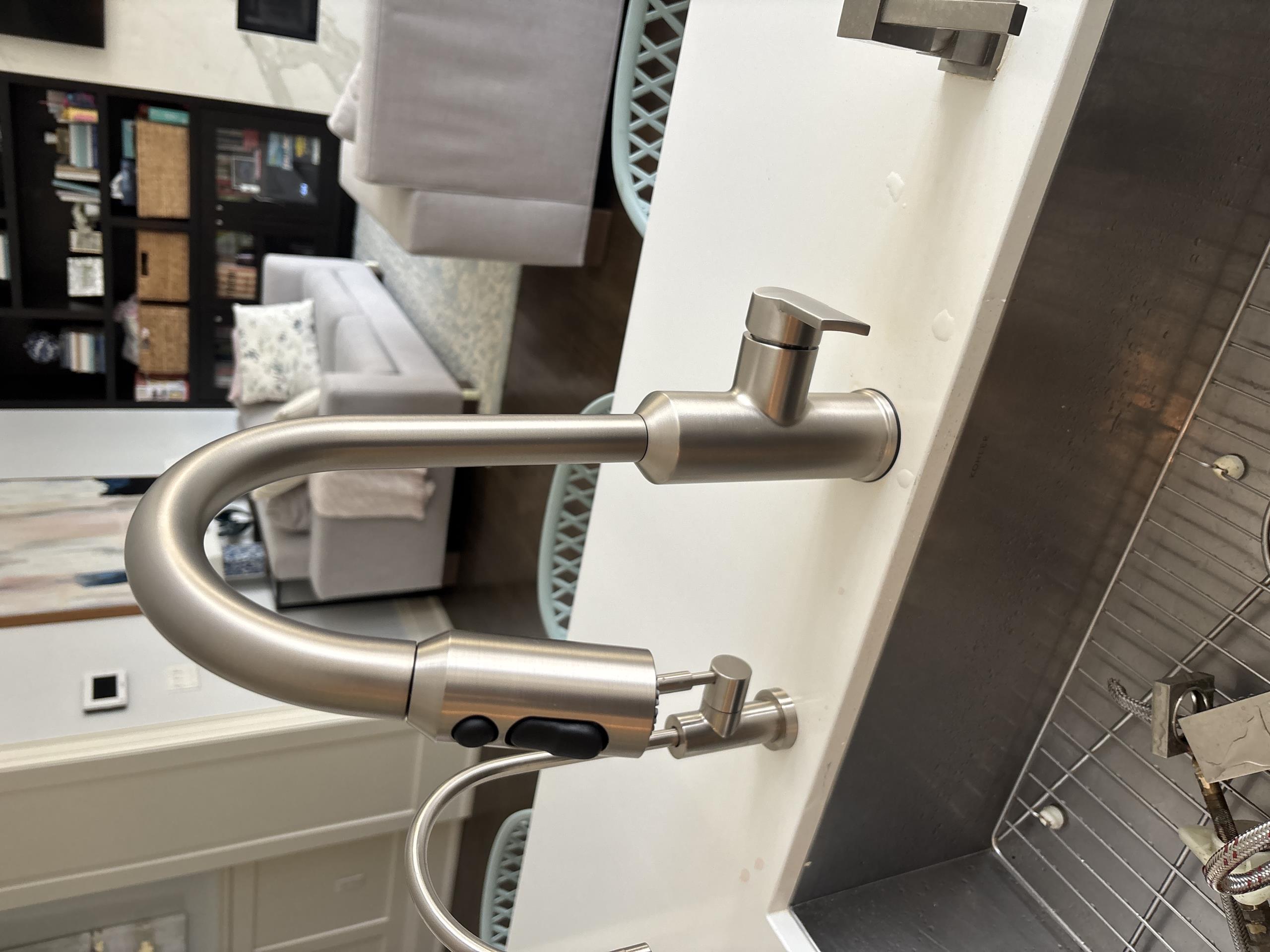 install customer supplied kitchen faucet