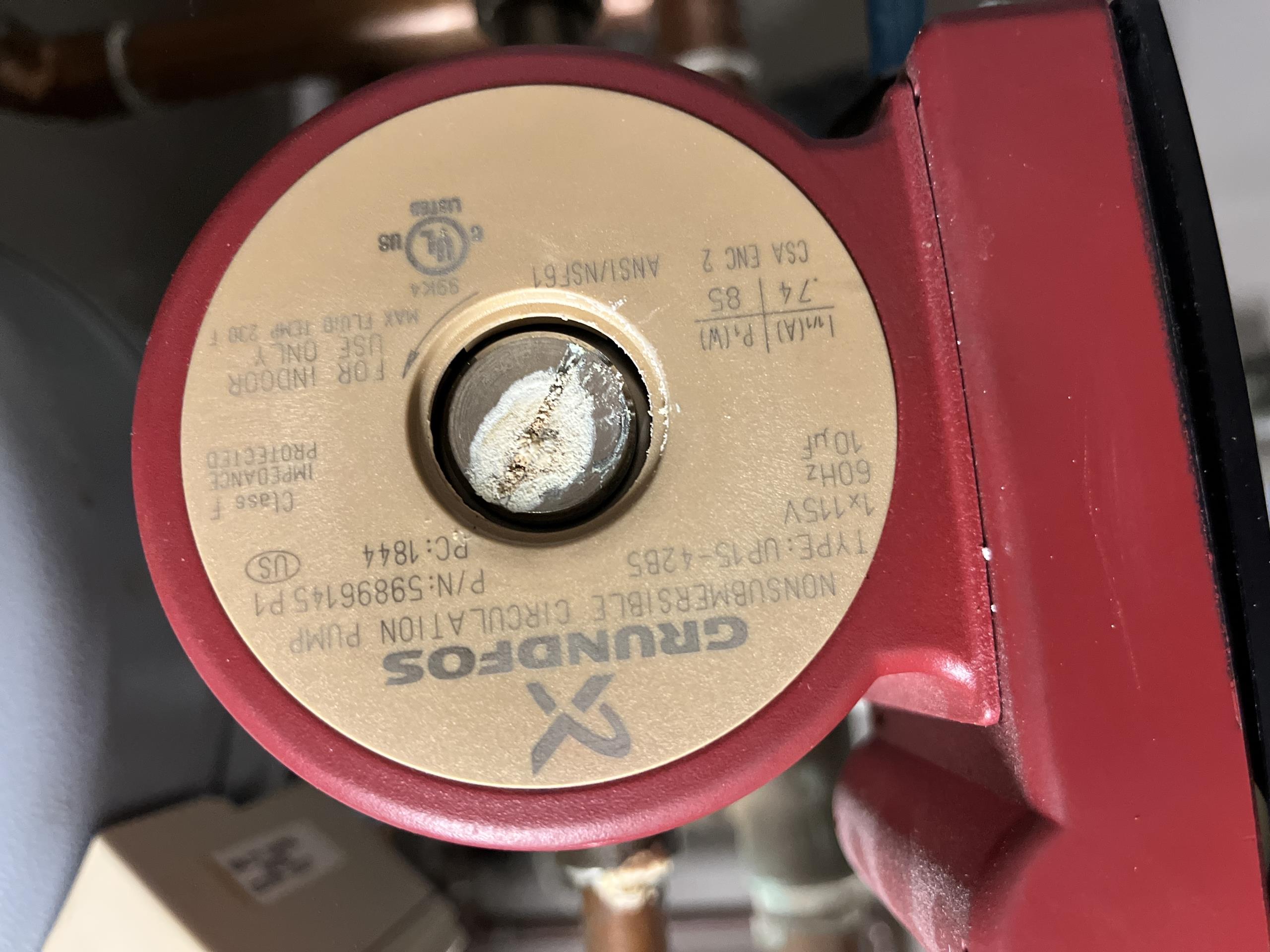 
Replace hot water recirculating pump
​
