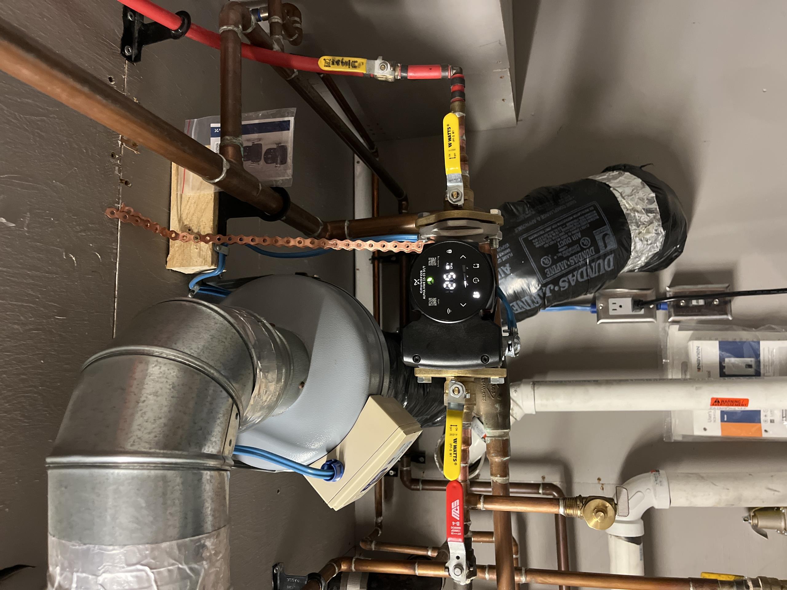
Replace hot water recirculating pump
​
