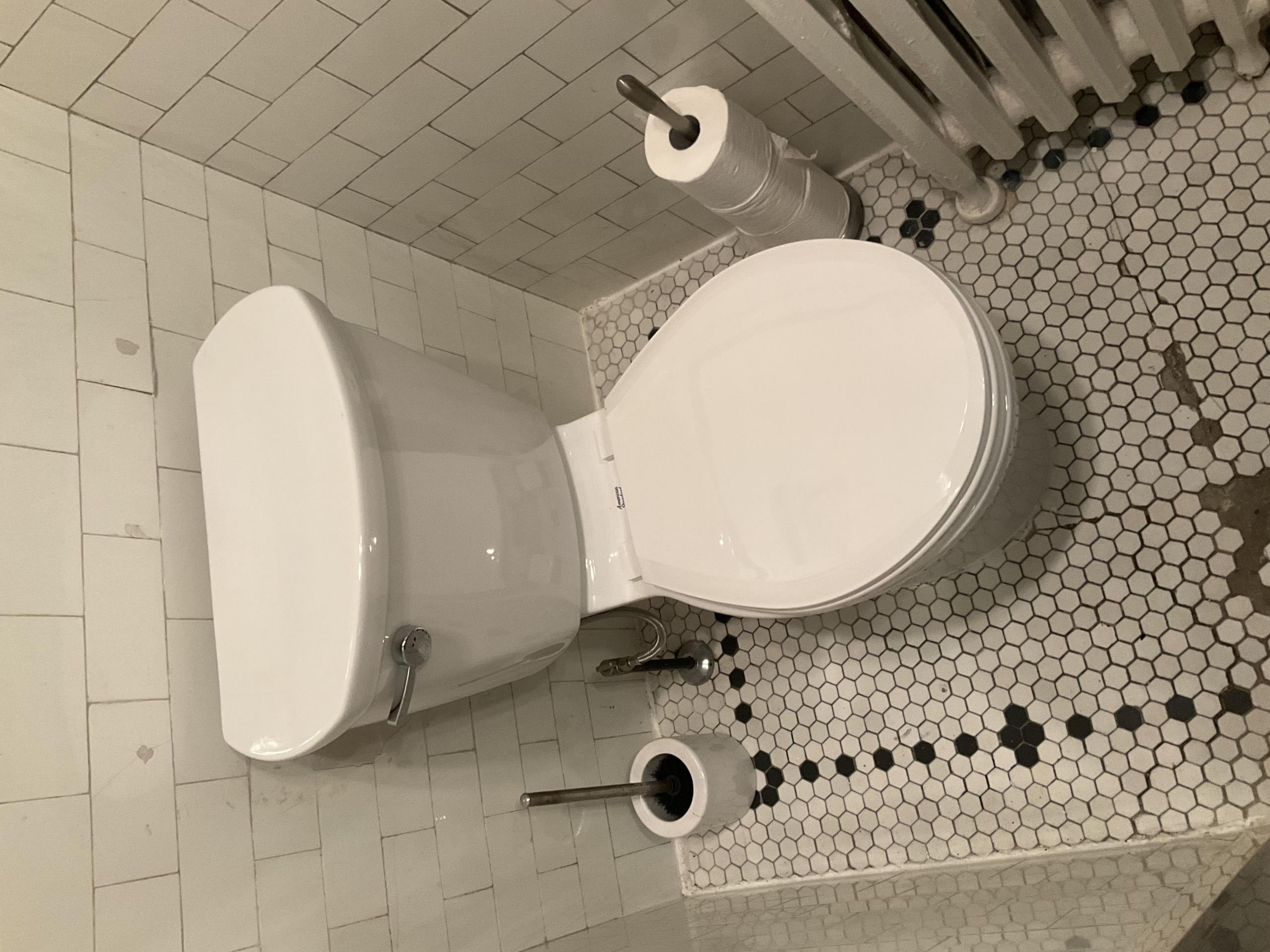 Old Toronto, ON - Upgraded client with a new American Standard Cadet Pro and replaced their showers tub spout