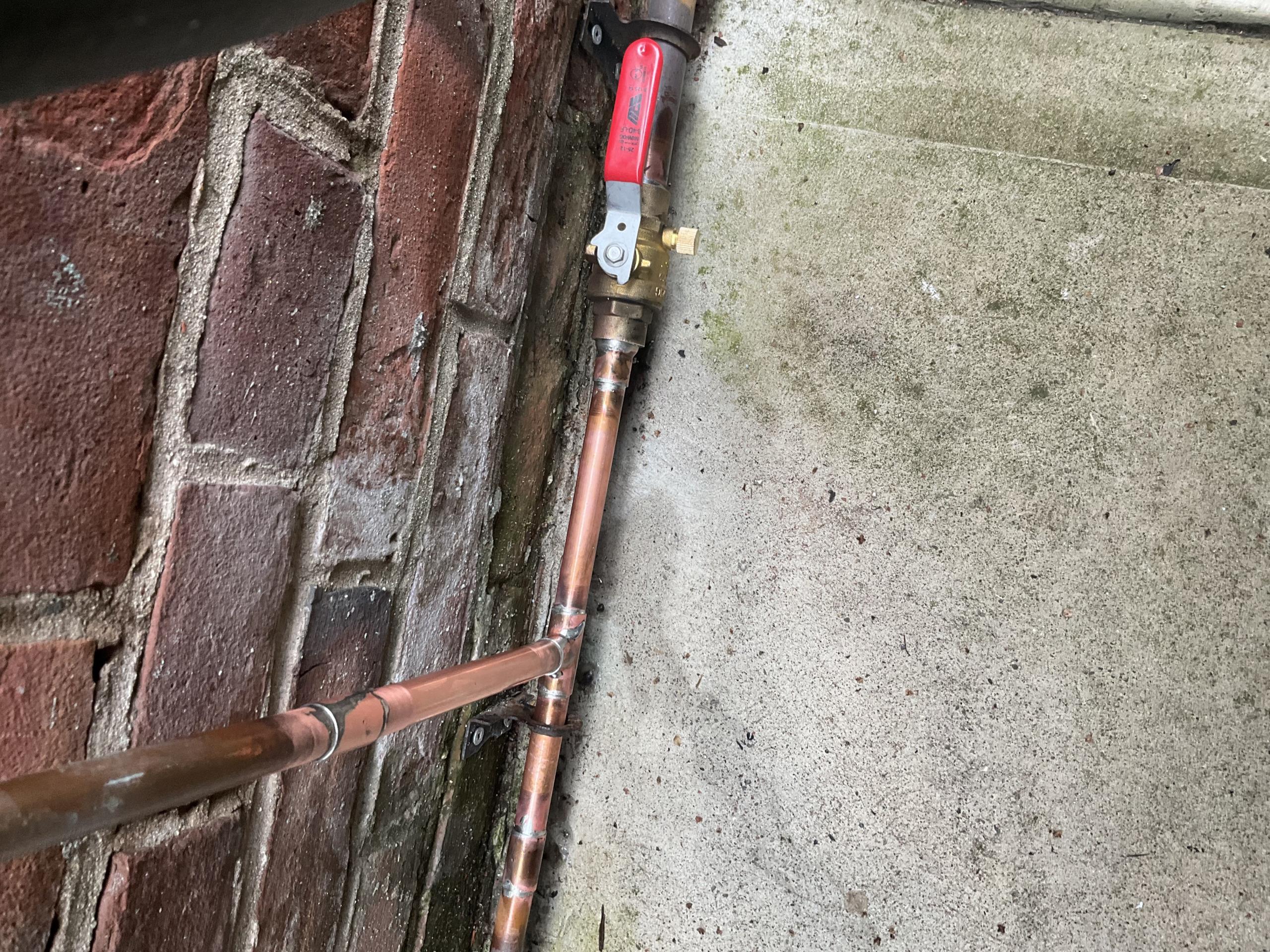 Old Toronto, ON - Repiped outside irrigation supply line Old Toronto, ON - Repiped outside irrigation supply line